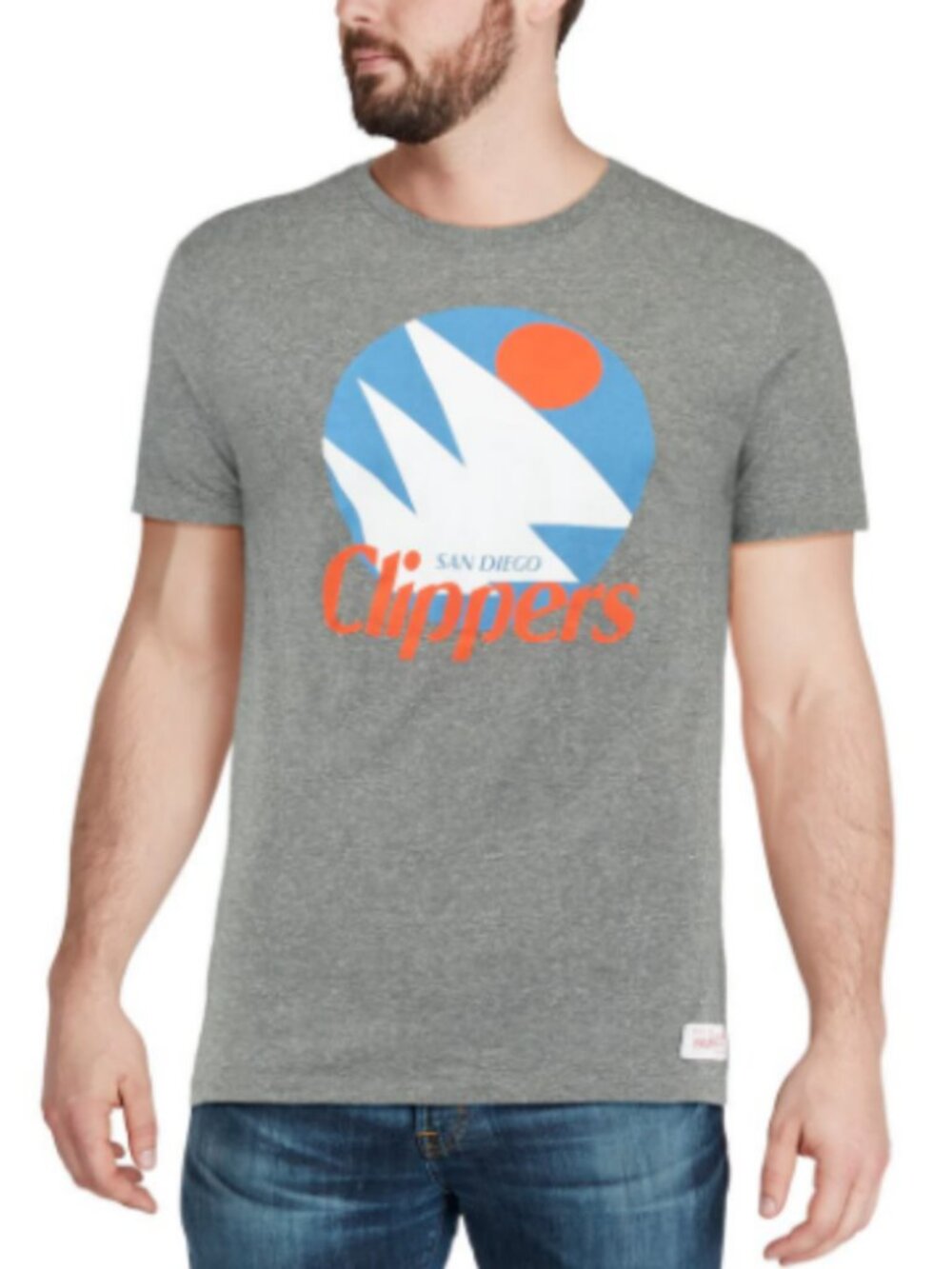 Mitchell & Ness San Diego Clippers Hardwood Classics MVP T-shirt in Gray Large